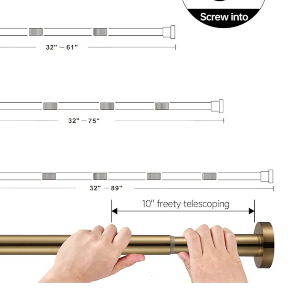 Gold curtain Rods - Picture 4 of 12